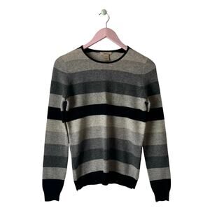 Vertical Design Cashmere Striped Sweater